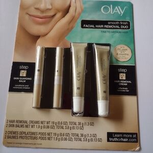 Olay Smooth Finish Facial Hair Removal Duo Fine to Medium Hair Steps SEALED RARE